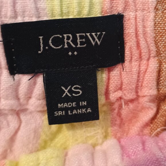 J.Crew/Paperbag Waist Pants/Women XS/Multi Pastel Stripe/Drawcord - Picture 2 of 9